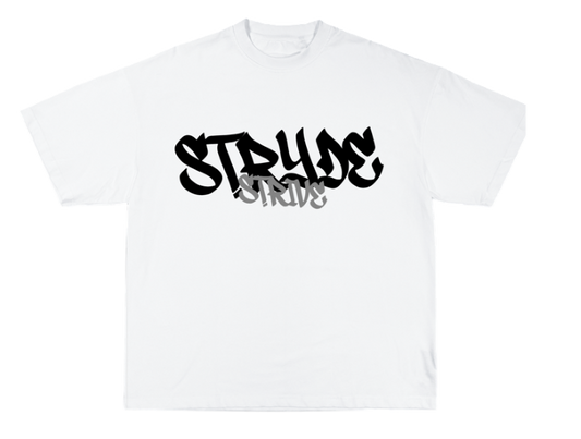 White/Black Stryde design T-shirt